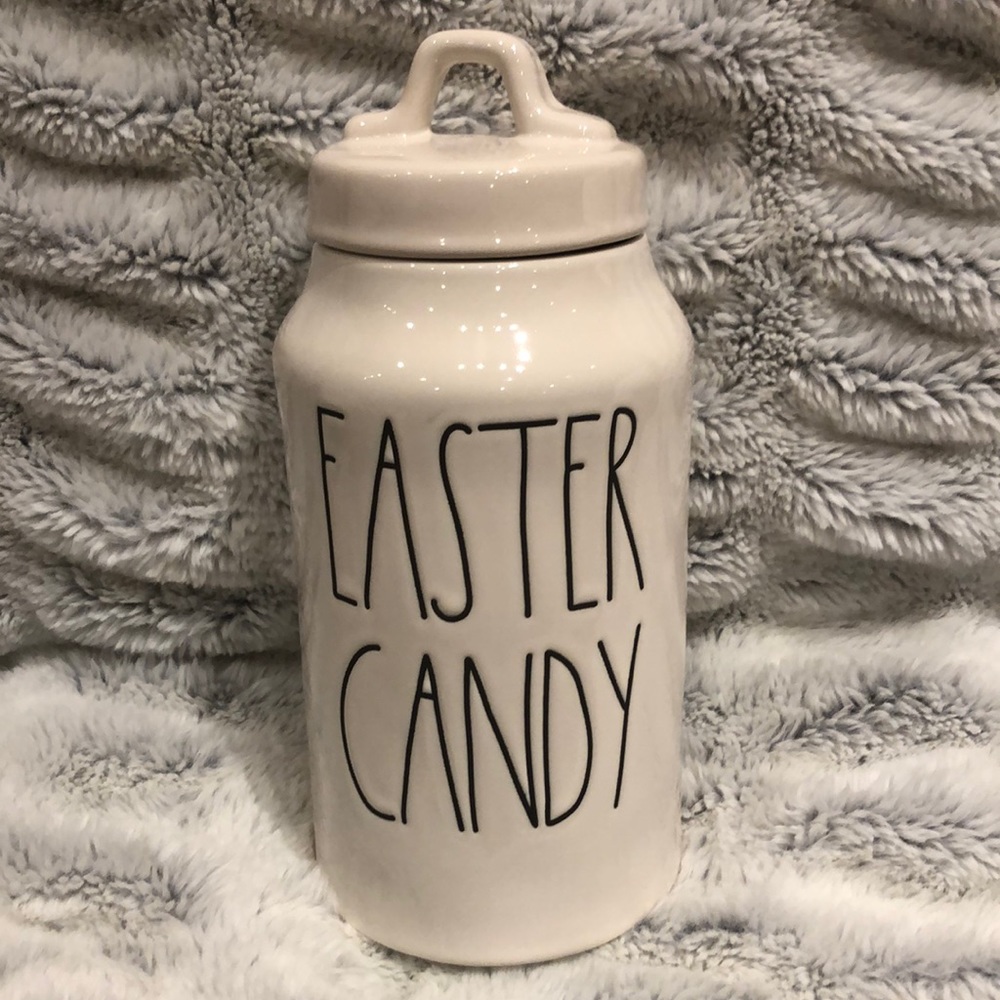 Rae Dunn By Magenta EASTER CANDY Ceramic Medium Size 10 Inch Canister